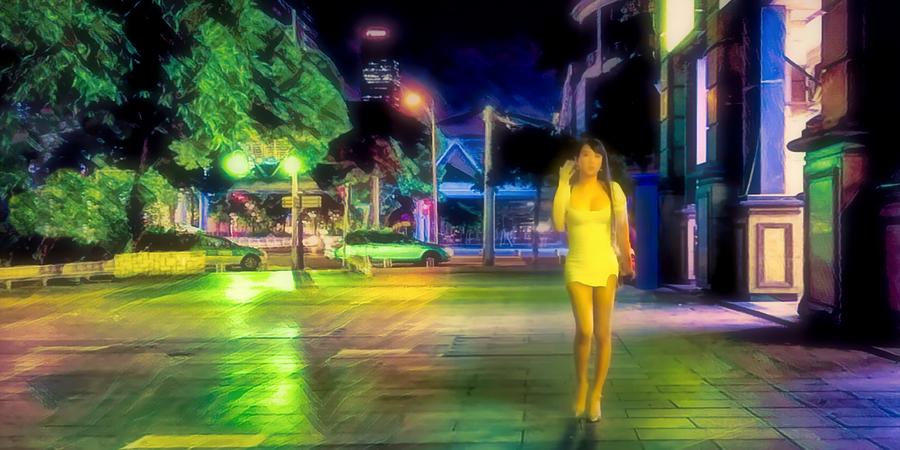 Abstract Digital Art - Hot Summer Nights by Tim Kieper
