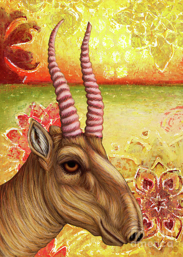 Hot Summer Saiga Painting by Amy E Fraser