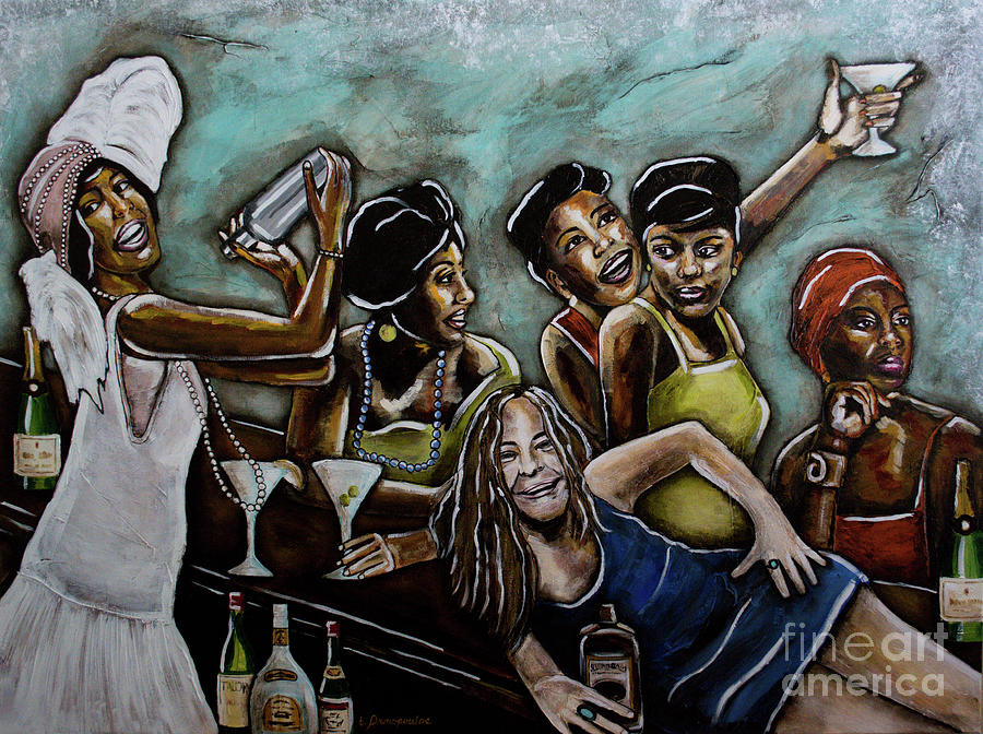 Nina Simone Painting - Hot Time in the Old Town Tonight by Patricia Panopoulos