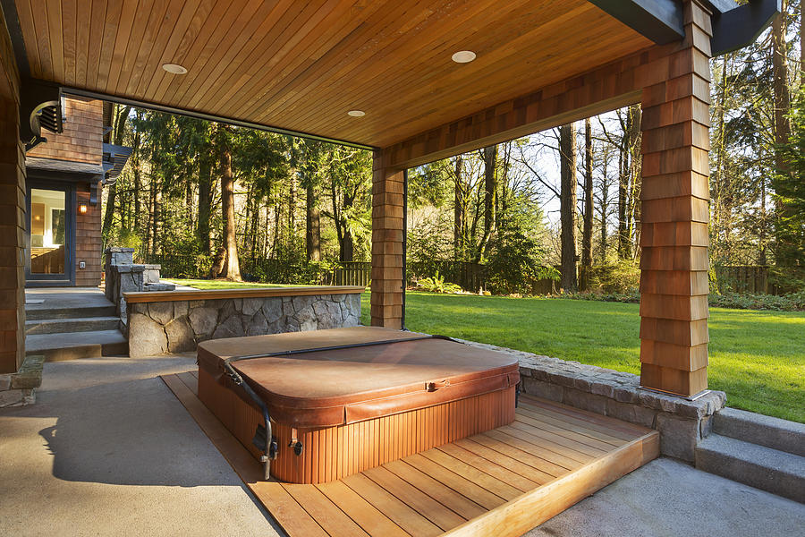Hot Tub and Amazing Backyard Photograph by Chuckcollier