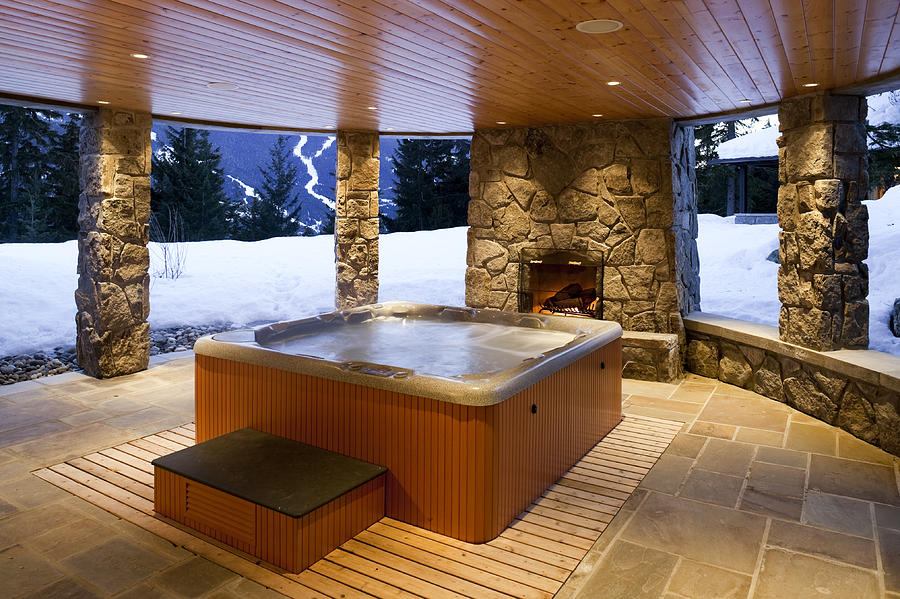 Hot Tub House Home Interior Whistler Photograph by Laughingmango