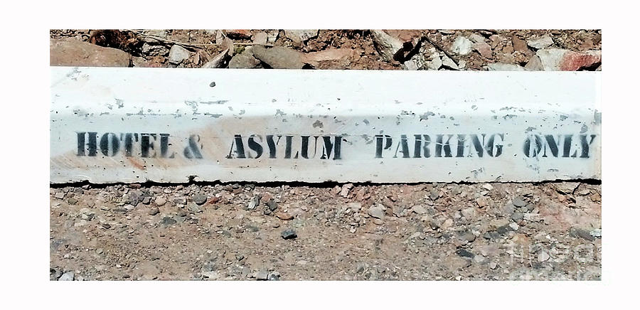 Hotal Asylum Parking Sign Photograph by Sharon Williams Eng
