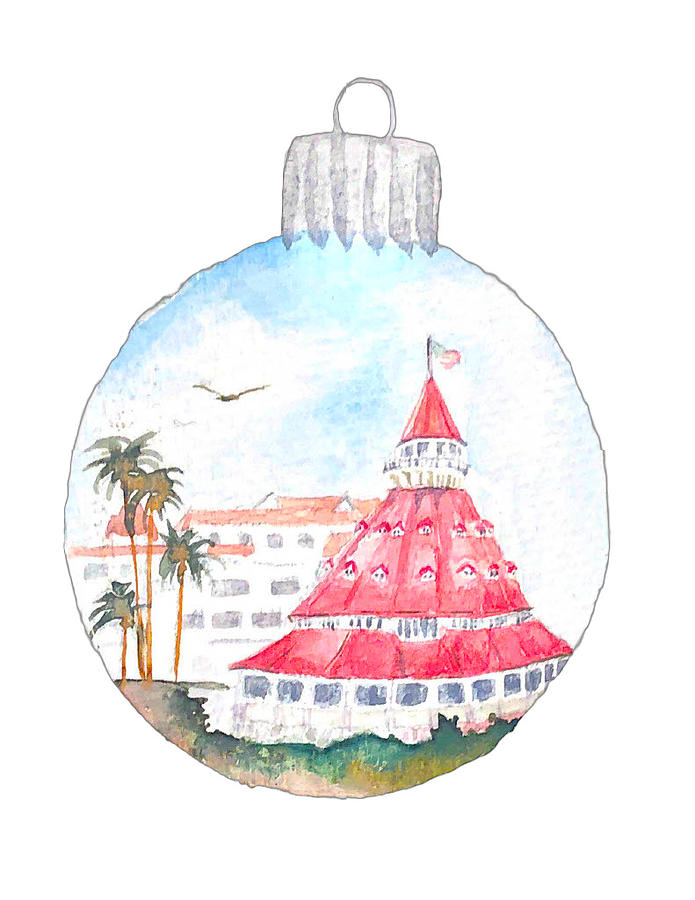 Hotel Del Coronado Ornament Painting by Elaine McGhee Fine Art America
