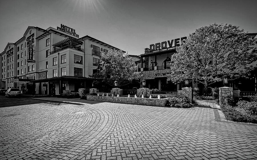 Hotel Drover Fort Worth Black and White Photograph by Judy Vincent