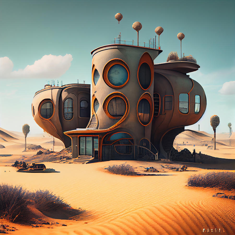 Hotel nel deserto Digital Art by Manolo DigiCreator - Fine Art America