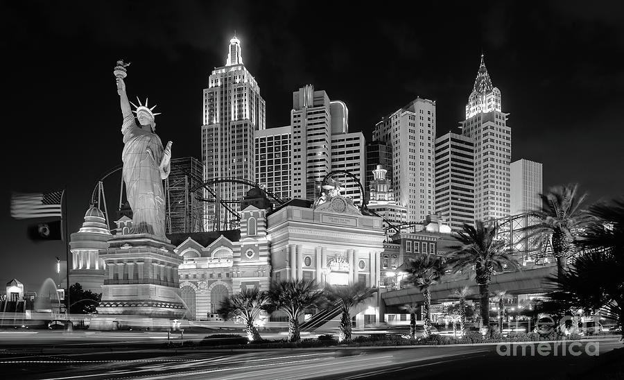 Hotel New York New York in Black and White Photograph by Henk Meijer Photography