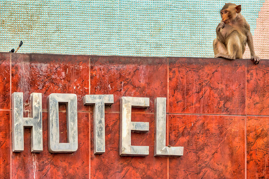 Hotel sign in Lopburi Photograph by Fabrizio Troiani