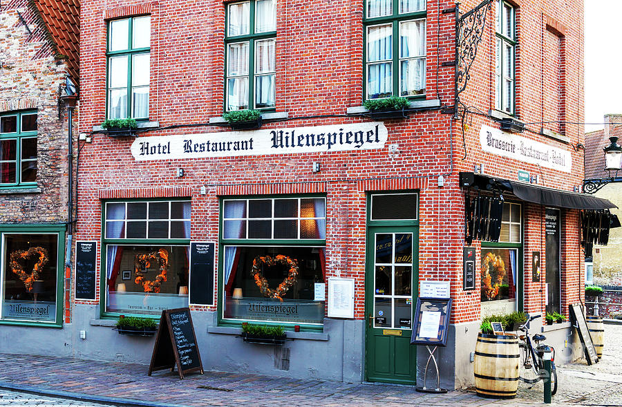 Hotel Uilenspiegel in Bruges Photograph by John Rizzuto