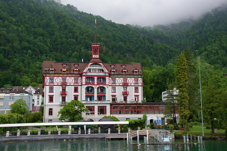 Hotel Vitznauerhof Lake Lucerne, Switzerland Photograph by Matthew DeGrushe