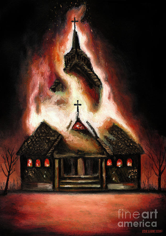 Hotter Than A Church In Norway Painting By Ada Stone Pixels