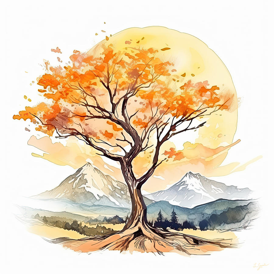 Hours Of Autumn - Fall Art Painting by Lourry Legarde