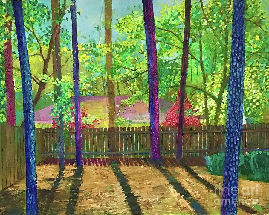 House Behind the Fence Painting by Joe Roache