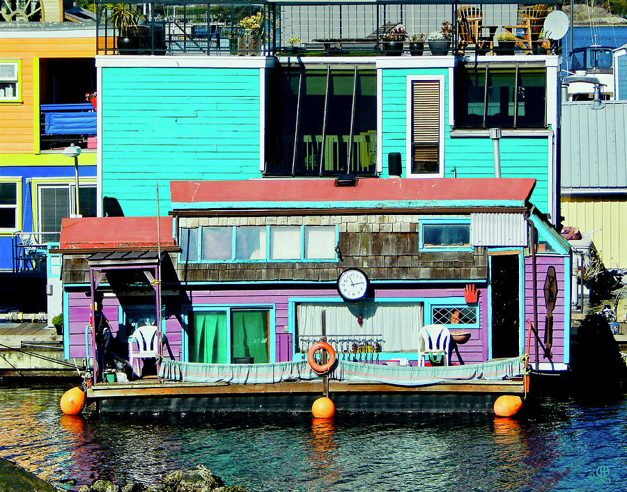 House Boat Color Photograph by Gary Olsen-Hasek