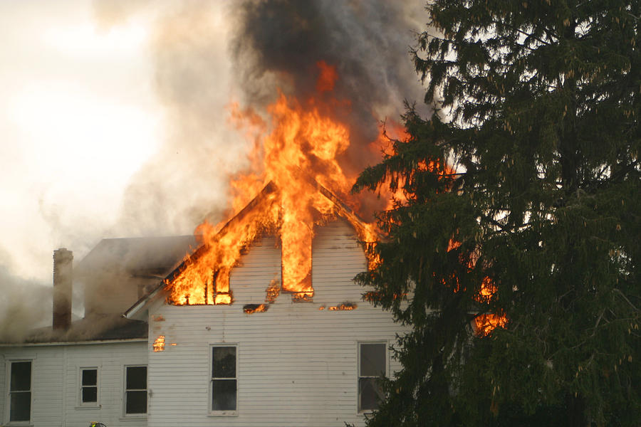 House Fire 1- Beavercreek, Dayton, Ohio. Photograph by StanRohrer
