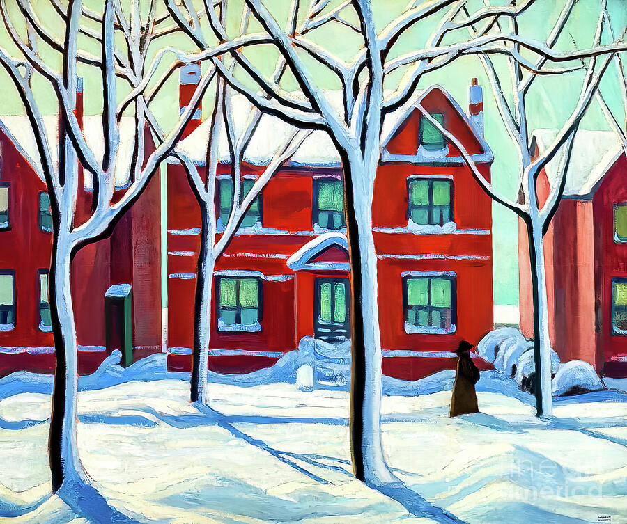 House in the Ward, Winter, City Painting No 1 by Lawren Harris 1