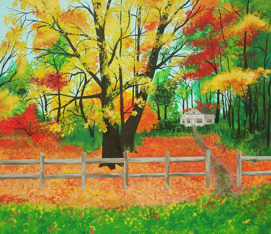 House In The Woods Painting by Rollin Kocsis