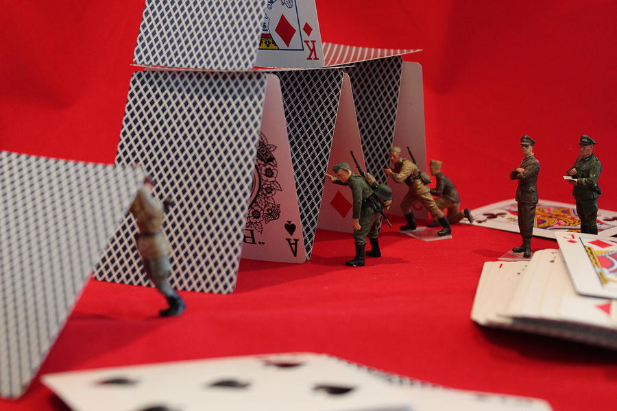 House of Cards Photograph by Army Men Around the House