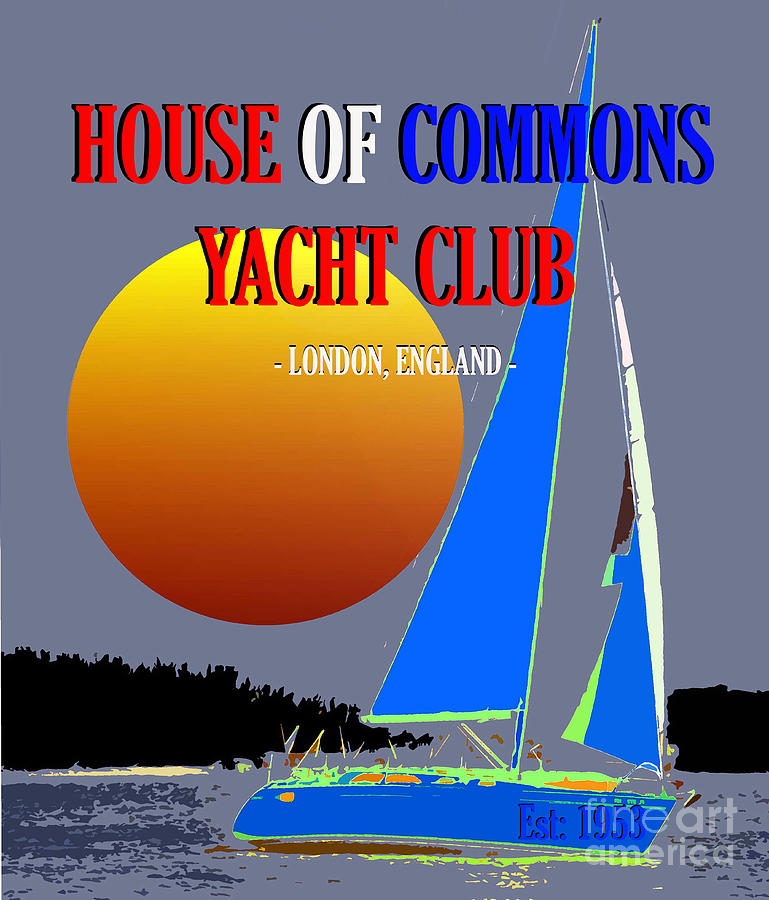 House of Commons Yacht Club 1953 Mixed Media by David Lee Thompson