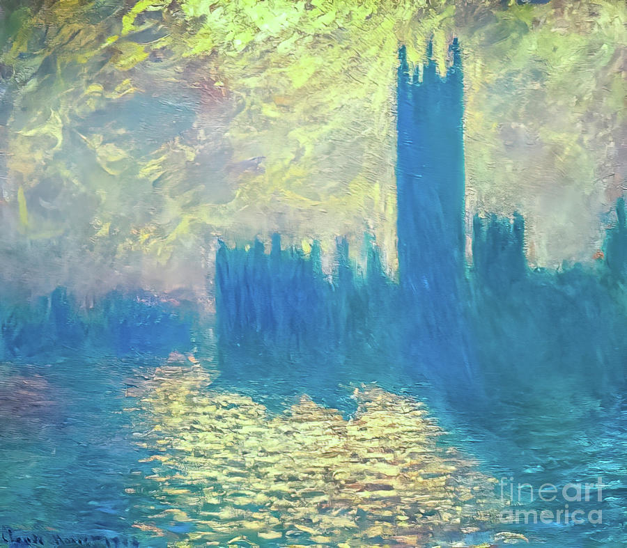 House of Parliament by Claude Monet 1904 Painting by Claude Monet