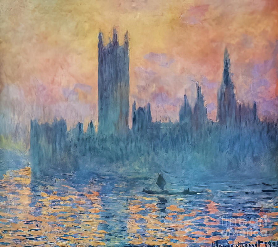 House of Parliament in Winter by Claude Monet 1903 Painting by Claude Monet