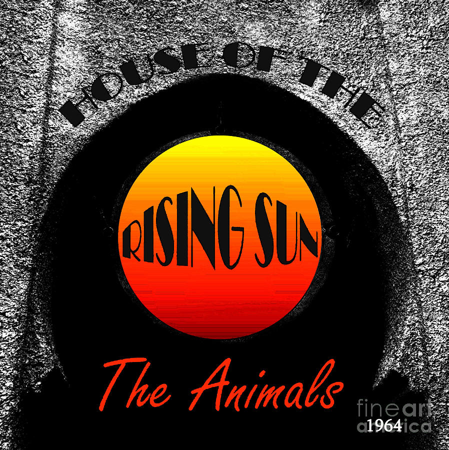 House of the rising sun Animals retro album cover 1964 Mixed Media by David Lee Thompson