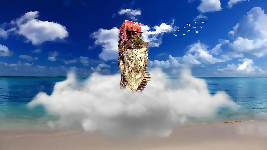House On A Cloud Mixed Media by Marvin Blaine