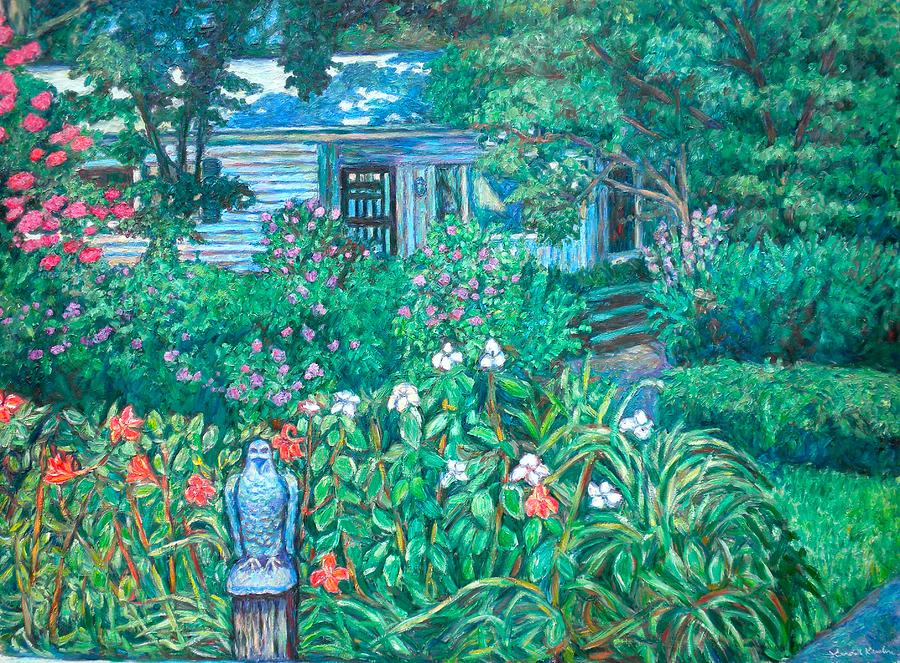 Flower Painting - House on Chesterbrook Road in McLean by Kendall Kessler