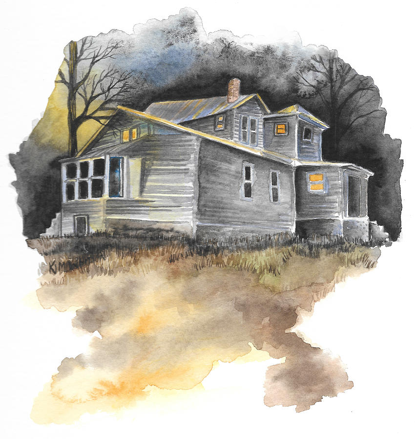 House on the Hill Painting by Kim Whitton