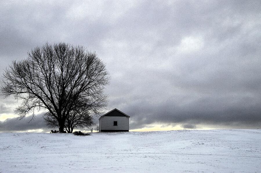 Winter Photograph - House on the Hill by Warren LaBaire Photography
