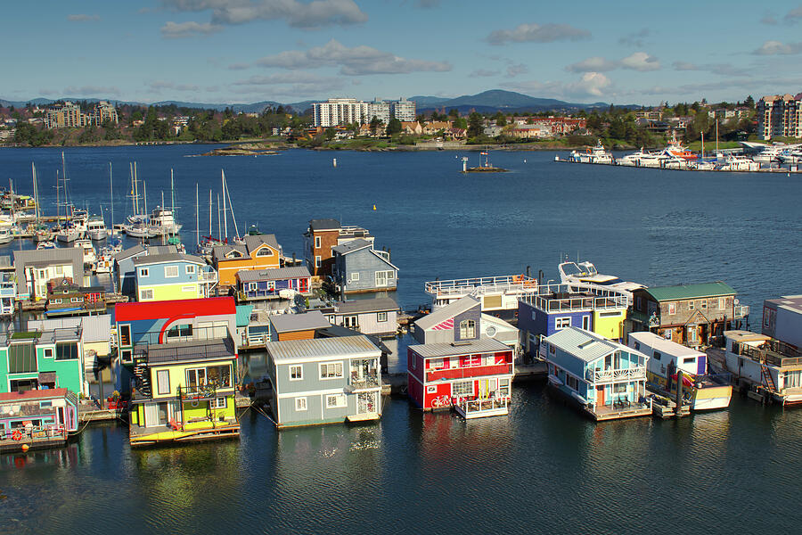 HouseBoats Fisherman's Wharf II Print Photograph by David Barker - Fine ...