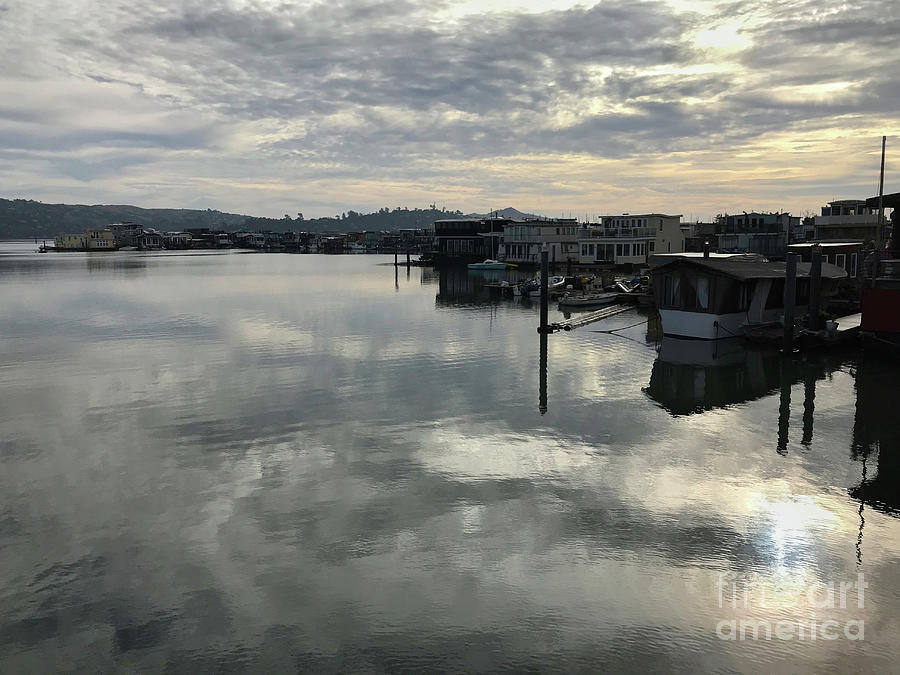 Houseboats floating in the Sunset Photograph by Manuelas Camera Obscura