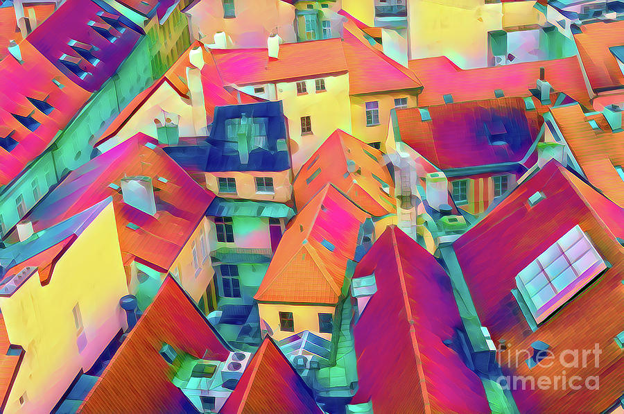 Houses from Above Digital Art by M G Whittingham