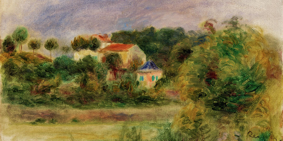 Houses in a Park 1911 Painting by Pierre-Auguste Renoir - Fine Art America