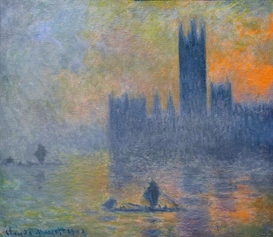 Houses of Parliament, Fog Effect Painting by Claude Monet - Fine Art ...