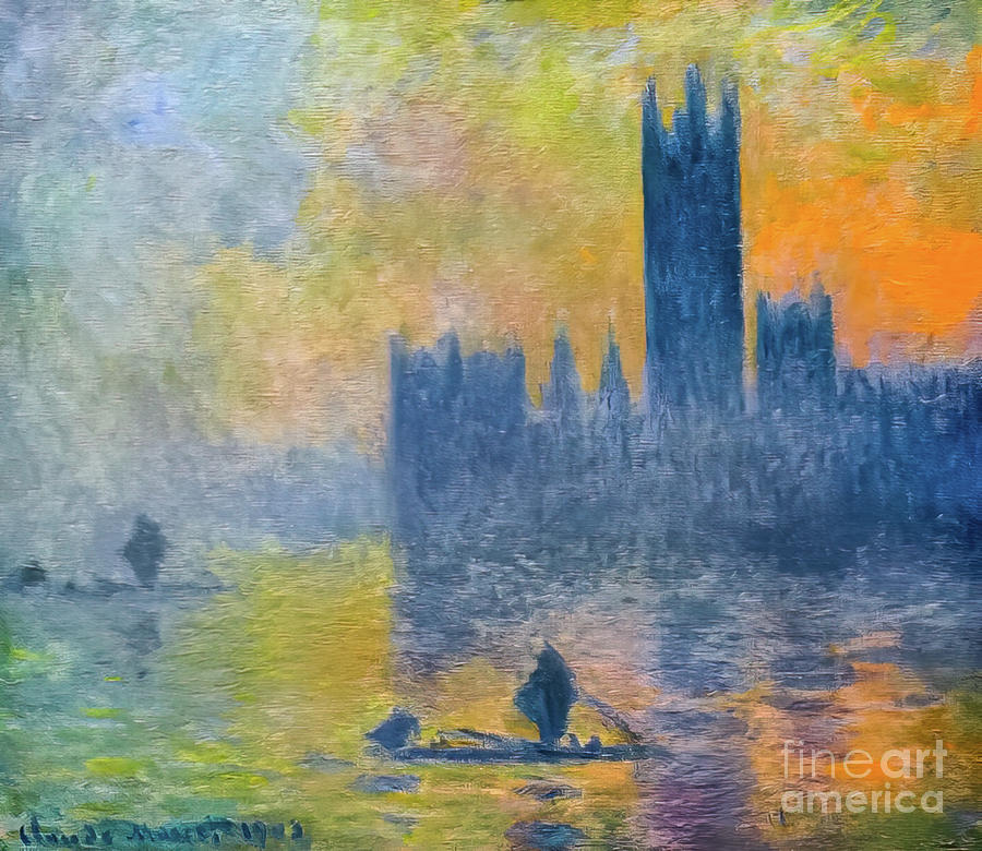 Houses of Parliament, Fog Effect I by Claude Monet 1903 Painting by Claude Monet