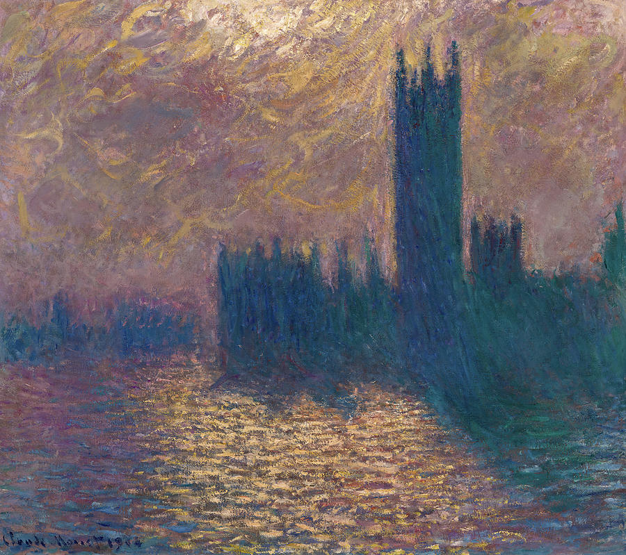 Houses of Parliament, London, 1904 Painting by Claude Monet - Pixels