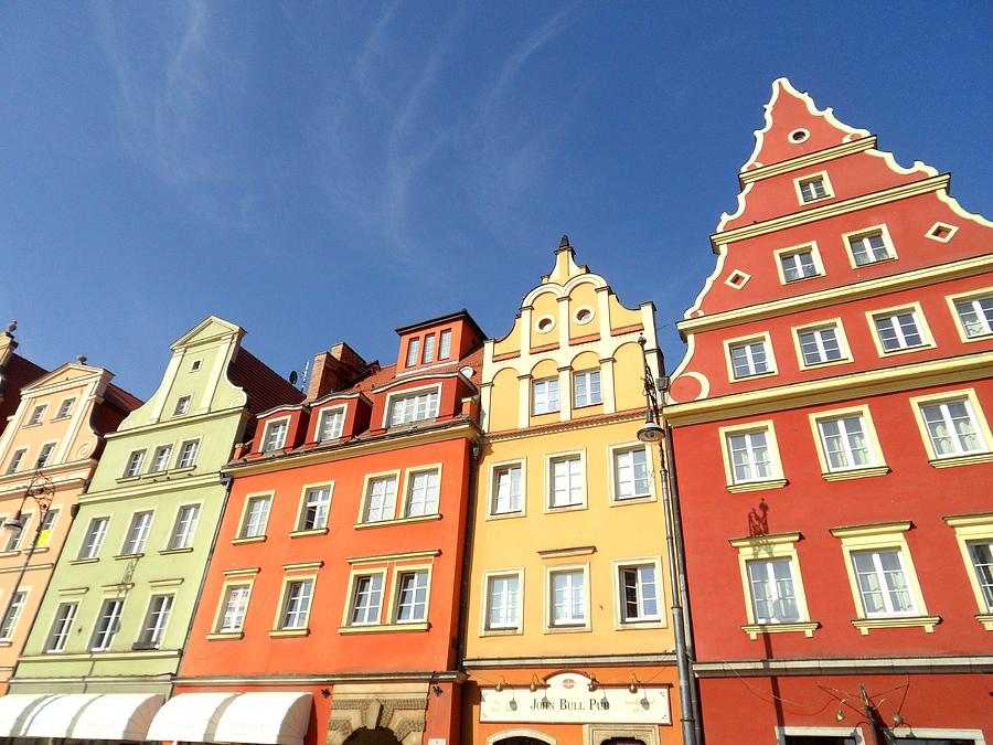 Houses on Plac Solny in Wroclaw Photograph by Frans Sellies