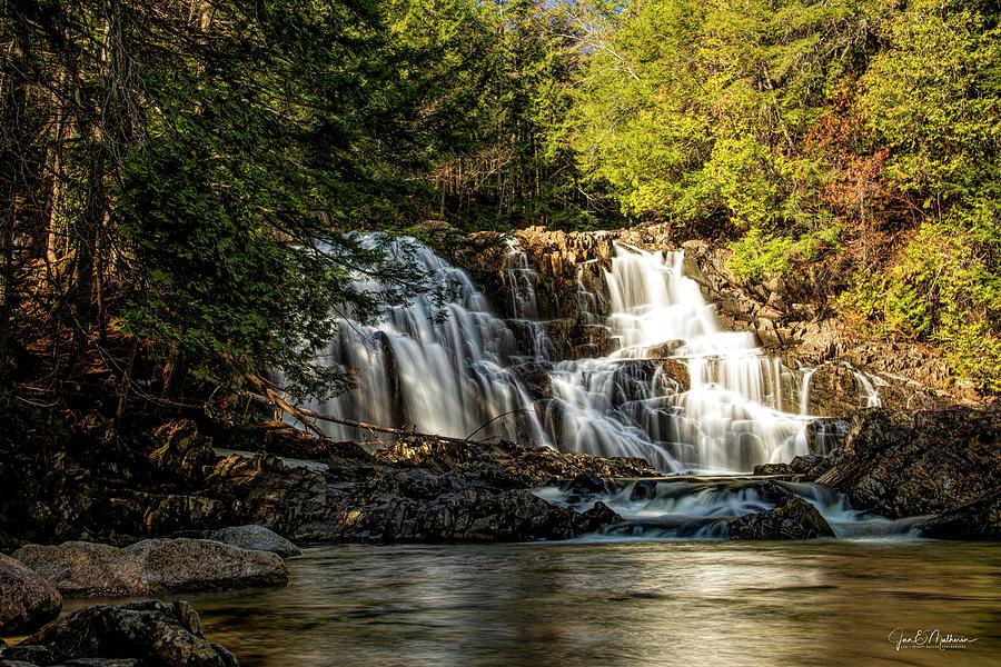 Waterfall Photograph - Houston Brook Falls in Spring by Jan Mulherin