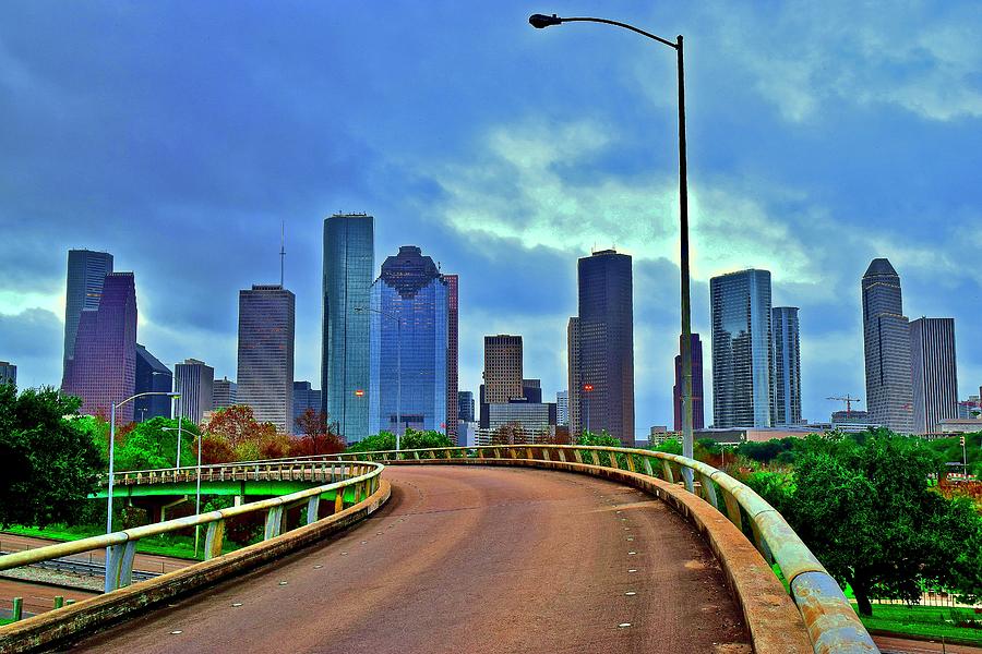 Houston Highway Highrises Photograph by Frozen in Time Fine Art Photography