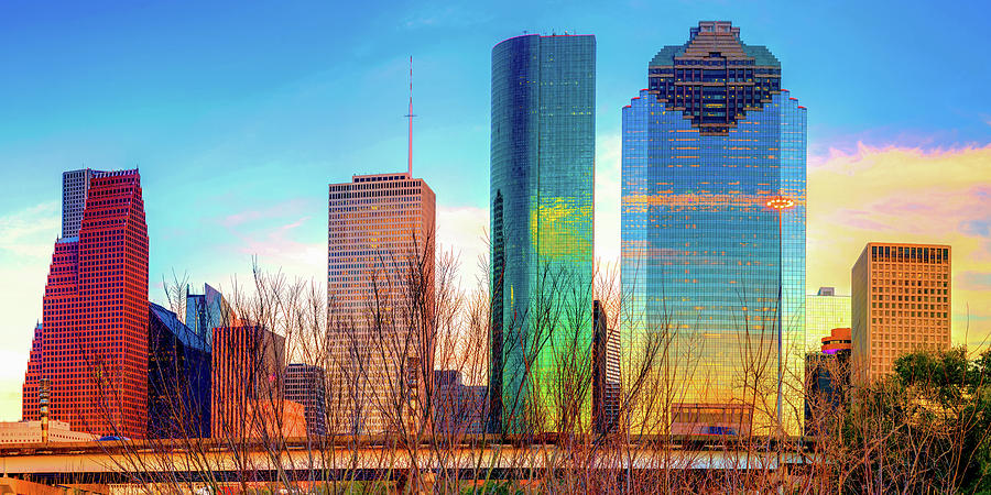 Houston Texas Cityscape And Skyline Panorama Photograph