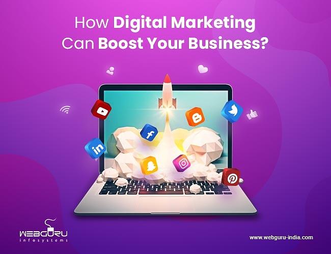 How Digital Marketing Can Boost Your Business? Digital Art by Webguru ...