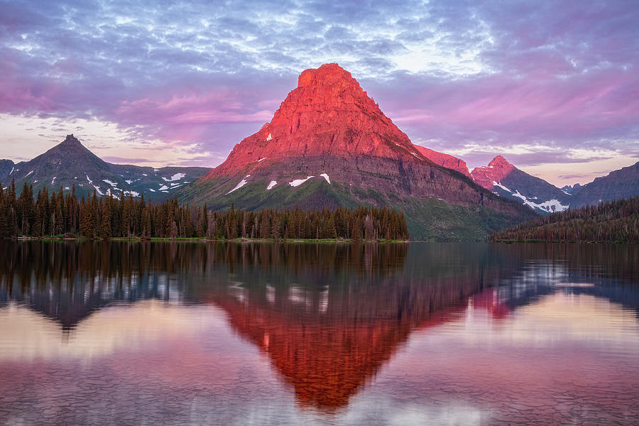 How Glorious A Greeting the Sun Gives the Mountains - Glacier National Park Photograph by Photos by Thom