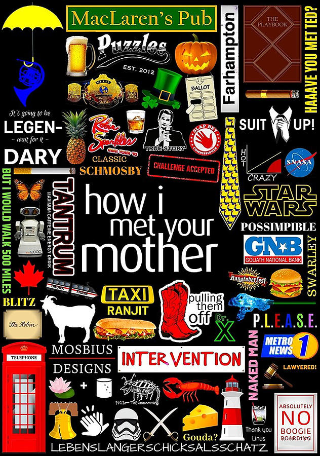 Robin Digital Art - How i Met Your Mother Collage by Kenny Hocker