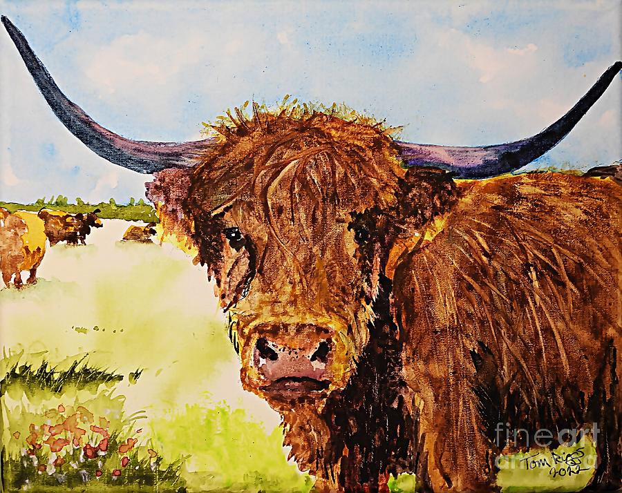 How Now, Brown Cow Painting by Tom Riggs