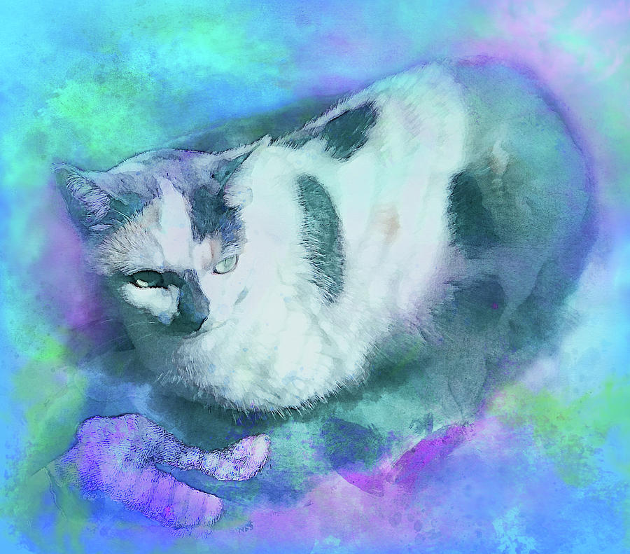 Cat Digital Art - How The Cat Got Her Stripes by Carmen Hathaway