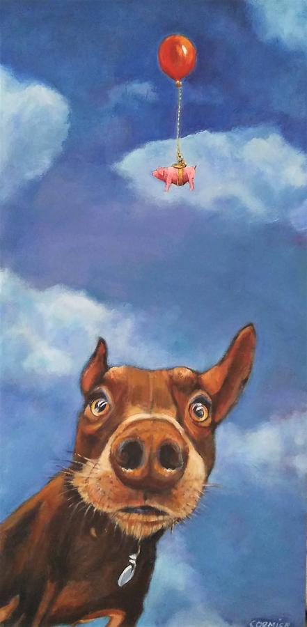 How The Pig Really Learned To Fly Painting by Jean Cormier