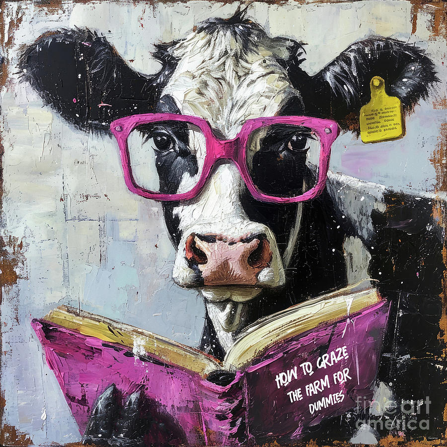 How To Graze The Farm For Dummies Painting by Tina LeCour