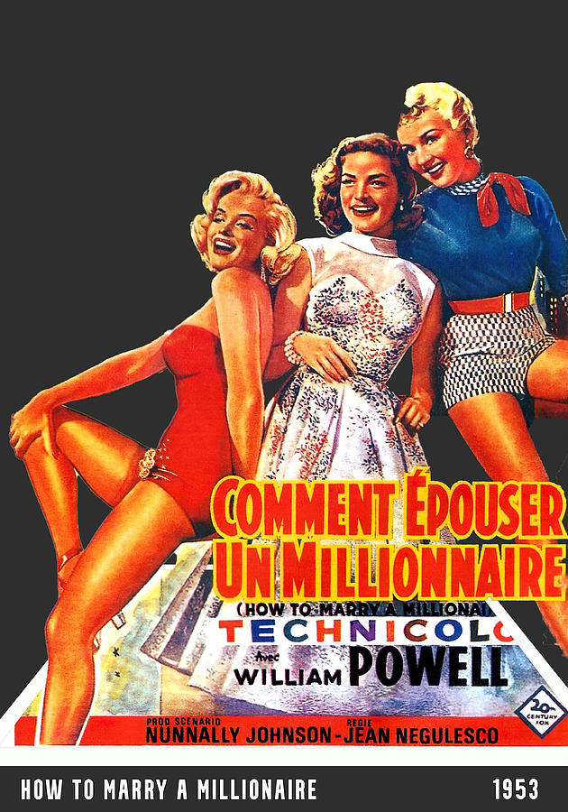 How to Marry a Millionaire, 1953 - 3d movie poster Mixed Media by Movie World Posters
