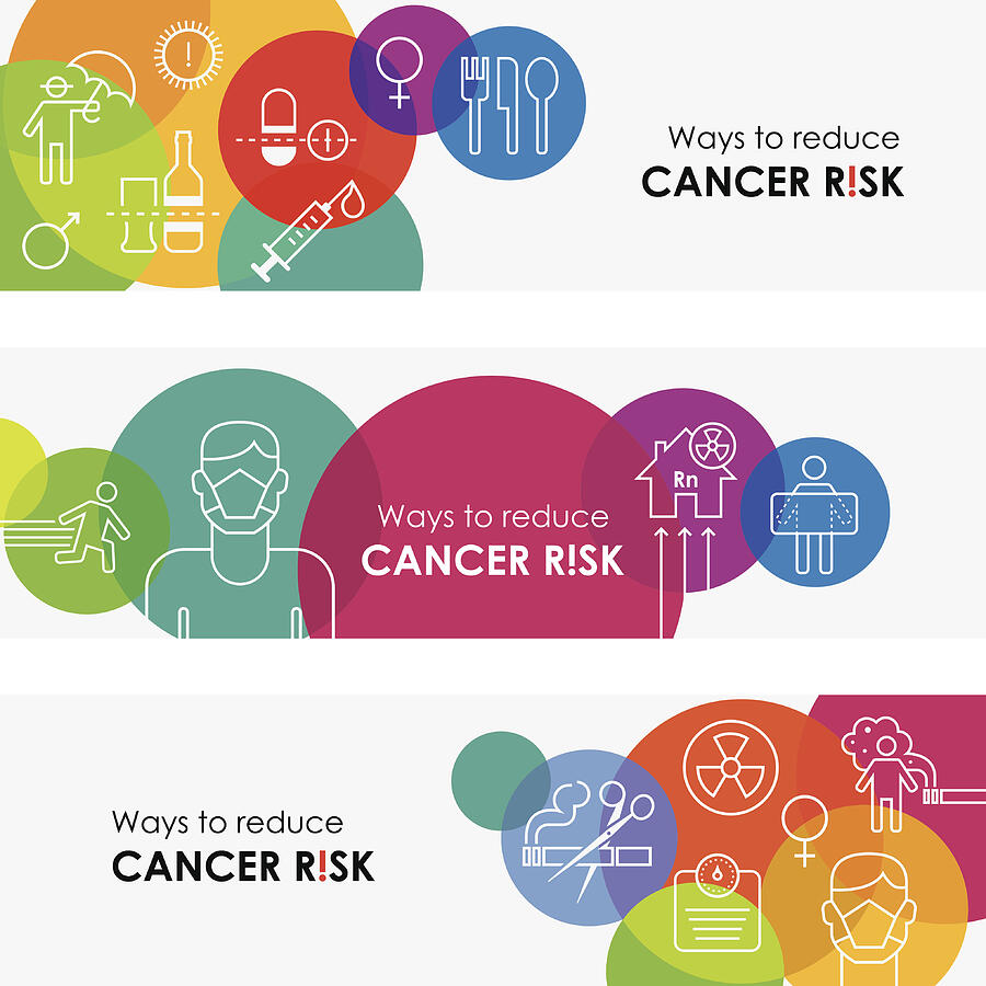 How To Reduce Cancer Risk Banners Drawing by DrAfter123