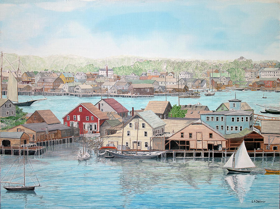 Howard Blackburn in Smith Cove Painting by Laurence Dahlmer
